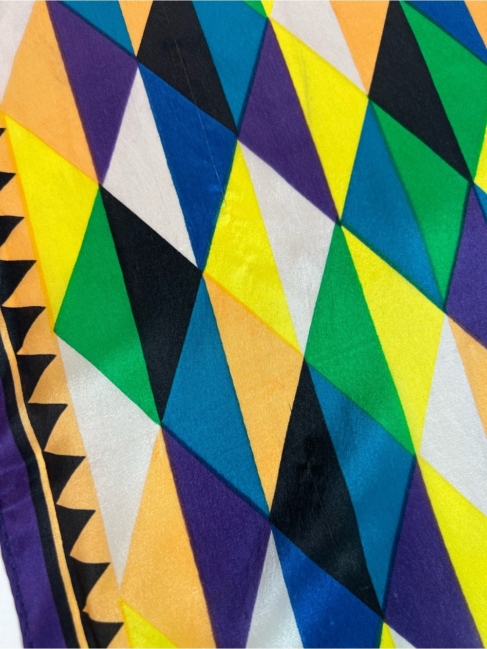 Vintage Kenzo Silk Geometric Scarf - Picture 5 of 8